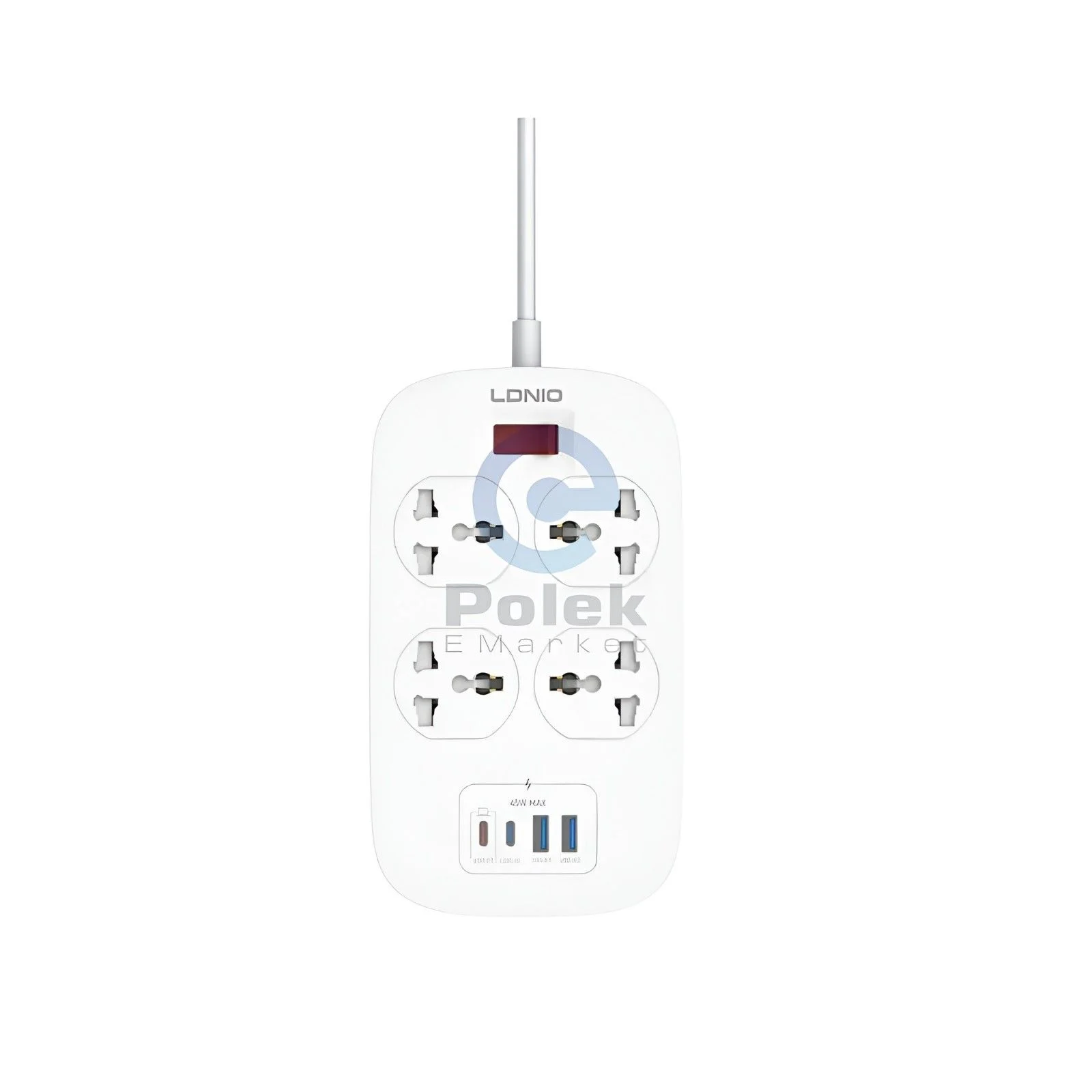 LDNIO SC4407 Defender Series 2500W 4 AC + 4 USB Power Strip Extension