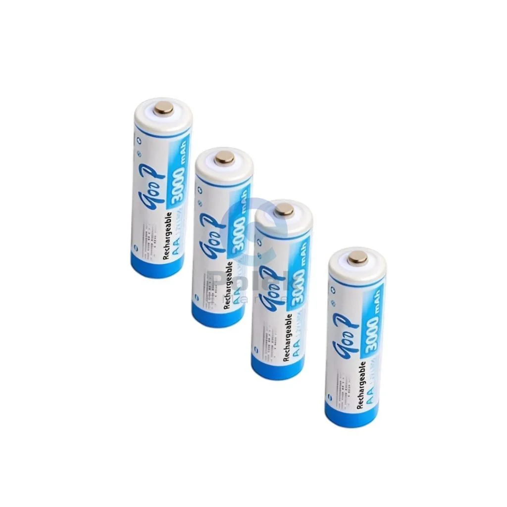 Goop AA 3000mAh Ni-MH Rechargeable Batteries (4-Pack)