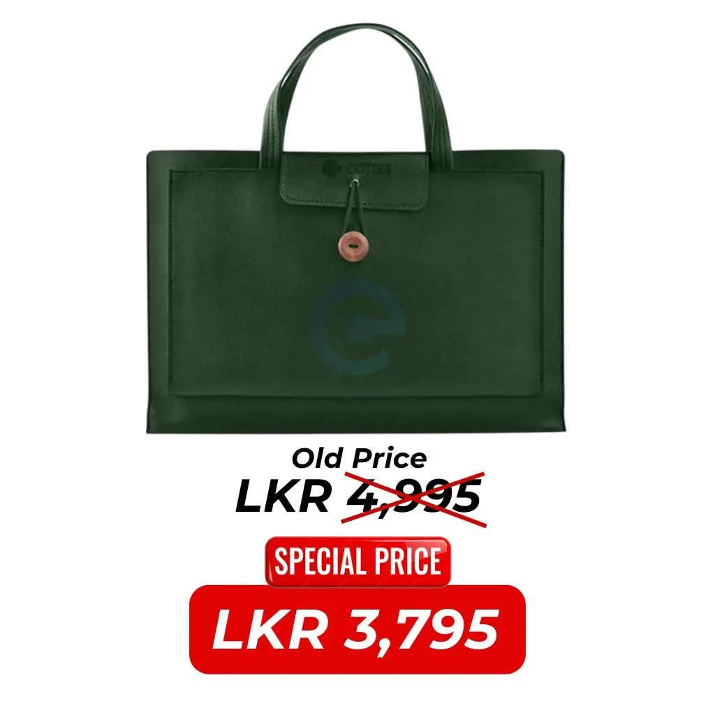 COTECi 17009 PU Leather Notebook Carry Bag 13-14
