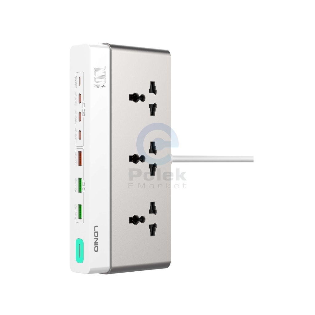 LDNIO SC3 10-in-1 100W GaN Desktop Power Extension Cord