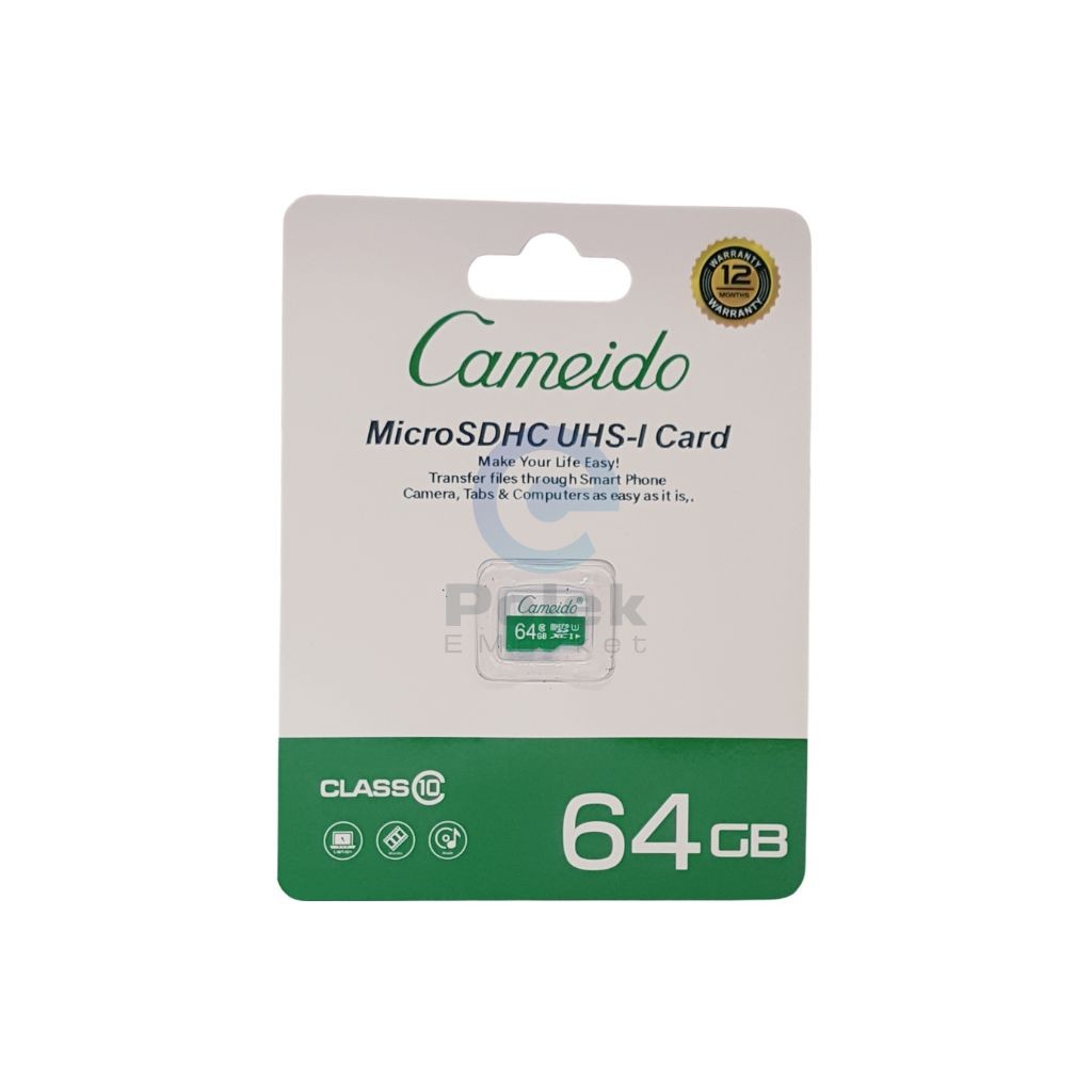 Cameido 64GB MicroSDHC Class 10 Memory Card