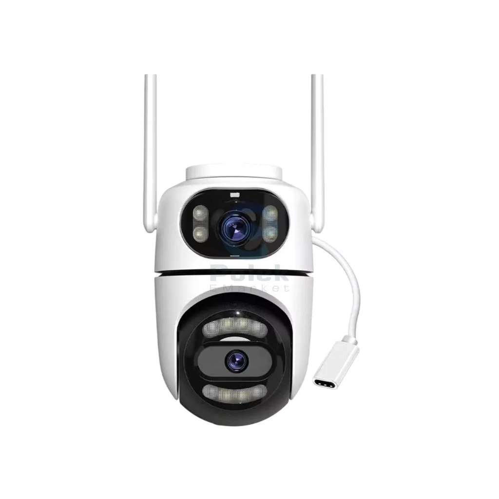 Q2-ER4 Dual Lens 4MP Outdoor PTZ WiFi Smart CCTV Camera