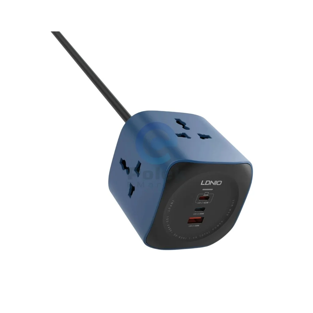 LDNIO SC3319 65W USB-C PD Desktop Charger Power Strip Adapter 2 AC + U