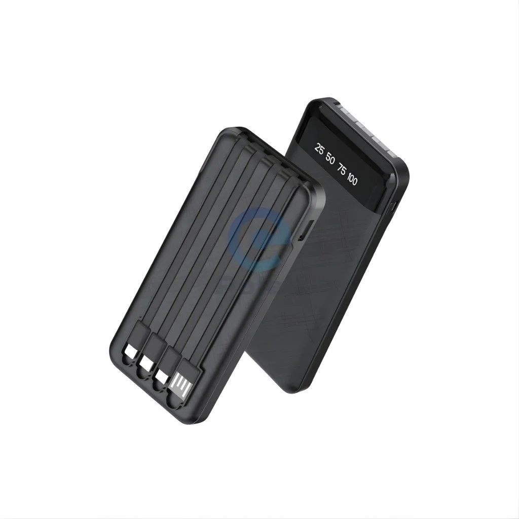WUW Y130 10,000mAh Power Bank with Built-in Cables