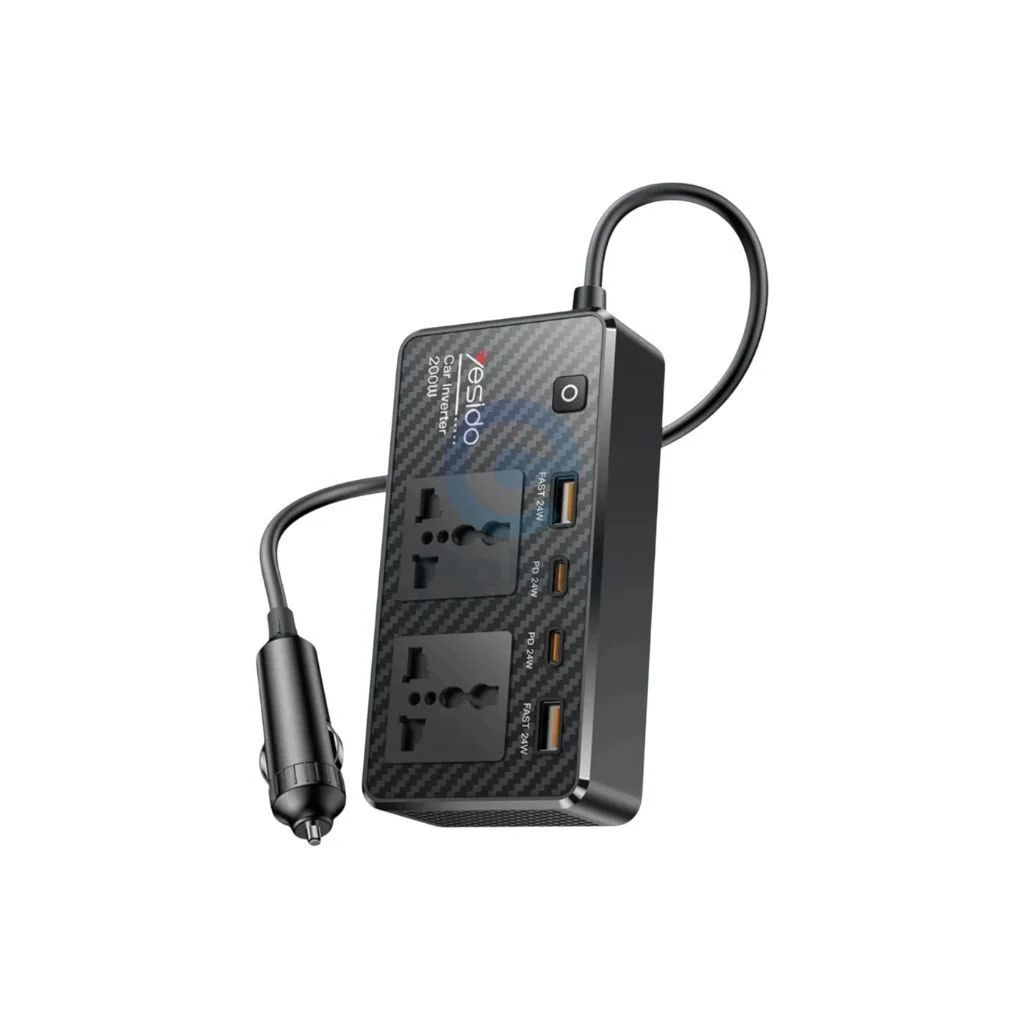 Yesido VC07 200W Car Power Inverter with PD & QC Fast Charging