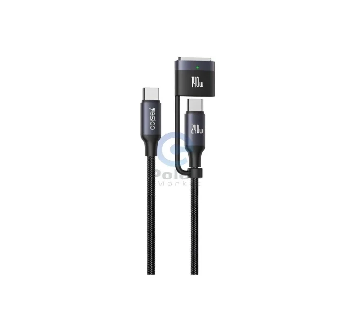 Yesido CA197 USB-C to USB-C / Magnetic Head 2 in 1 240W MacBook Fast C