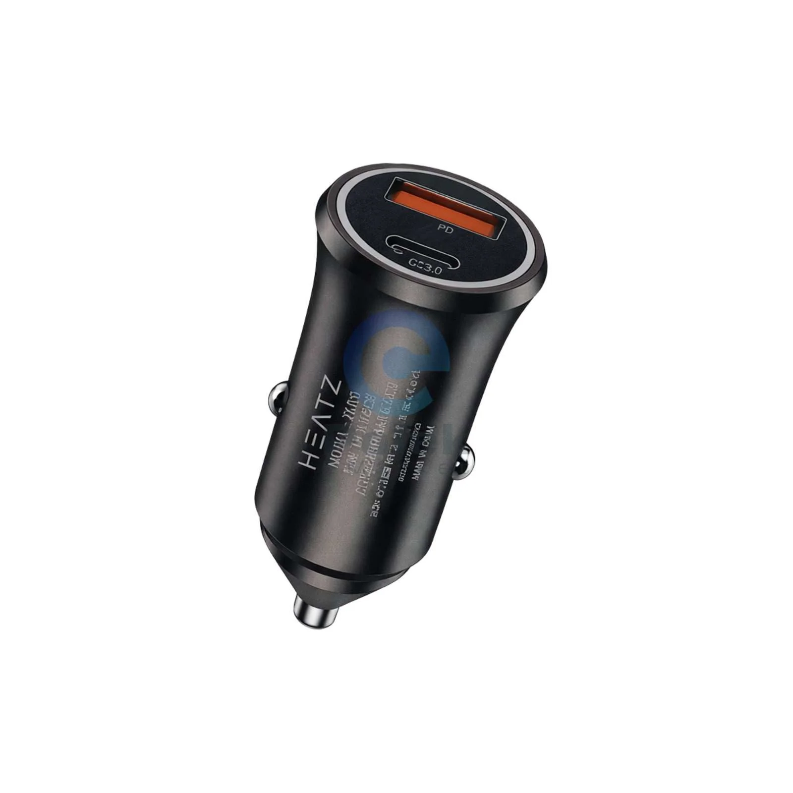 HEATZ ZCC9 48W Dual Port Fast Car Charger USB-C PD 30W + USB-A QC 18W
