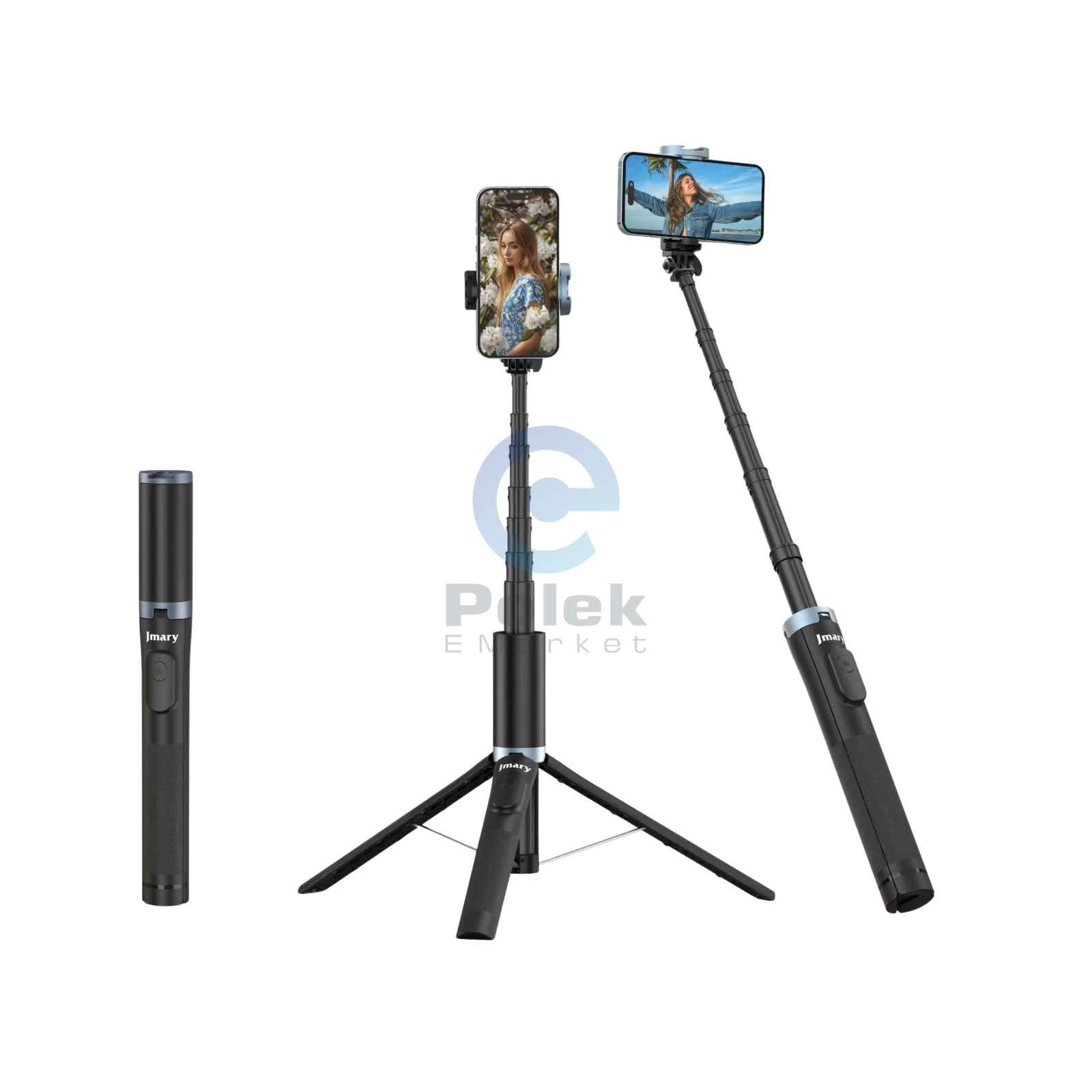 Jmary KT-259 3-in-1 Selfie Stick Tripod with Bluetooth Remote