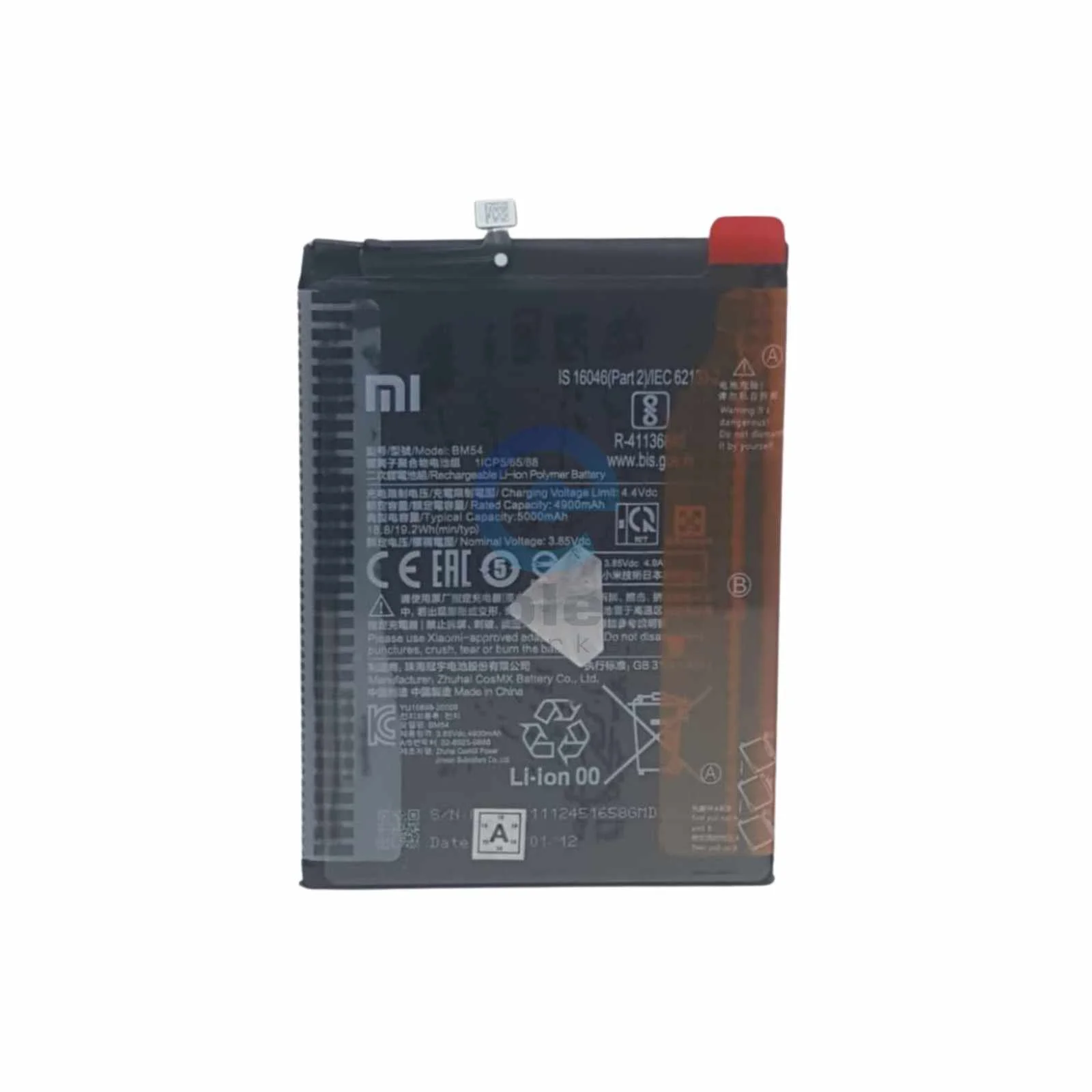 Xiaomi Mi Note 9T 5G (BM54) Li-ion Polymer Replacement Battery