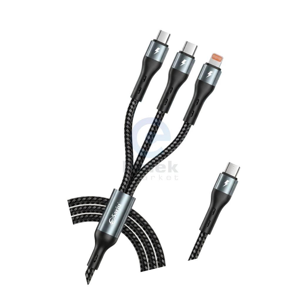 Sarju C570 120W 3-in-1 Fast Charging & Data Cable