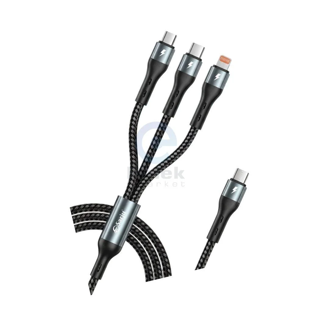 Sarju C570 120W 3-in-1 Fast Charging & Data Cable